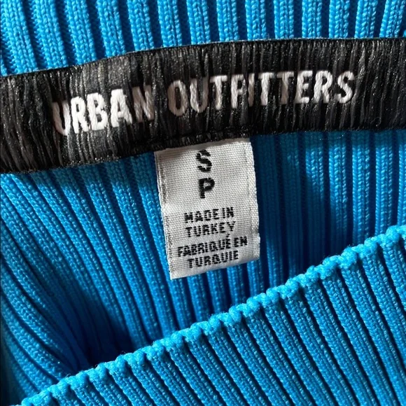 Blue and Black Striped Off-Shoulder Sweater - Picture 3 of 3